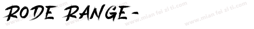 Rode Range字体转换